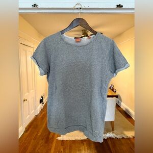 Gray Short Sleeve Sweatshirt